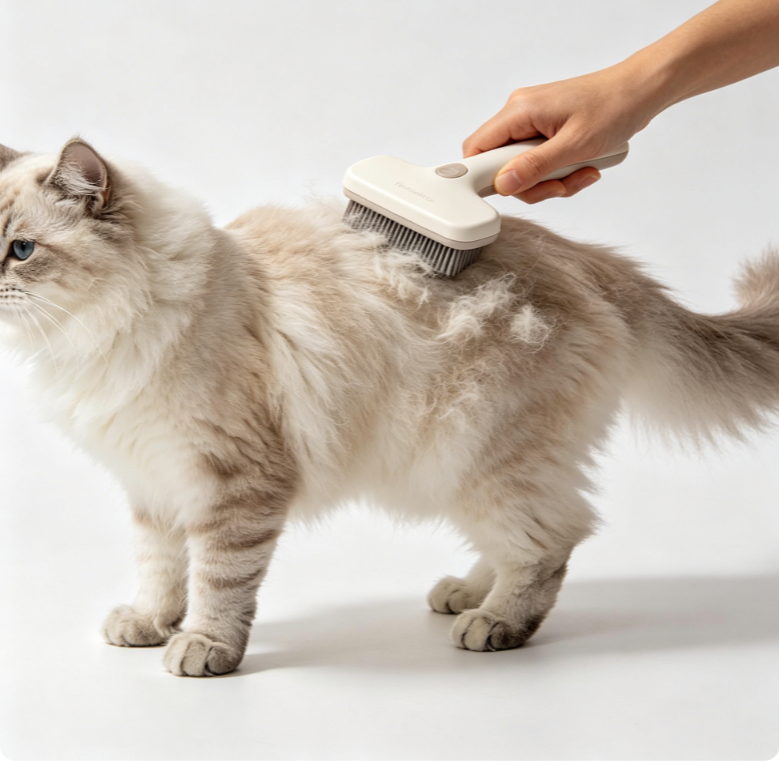 DarianPet Katzenbürste gegen Haarausfall | Für Lang- & Kurzhaarkatzen, Kätzchen und Kaninchen